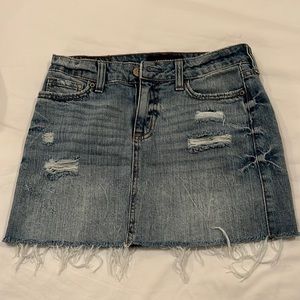 Mini blue jean skirt